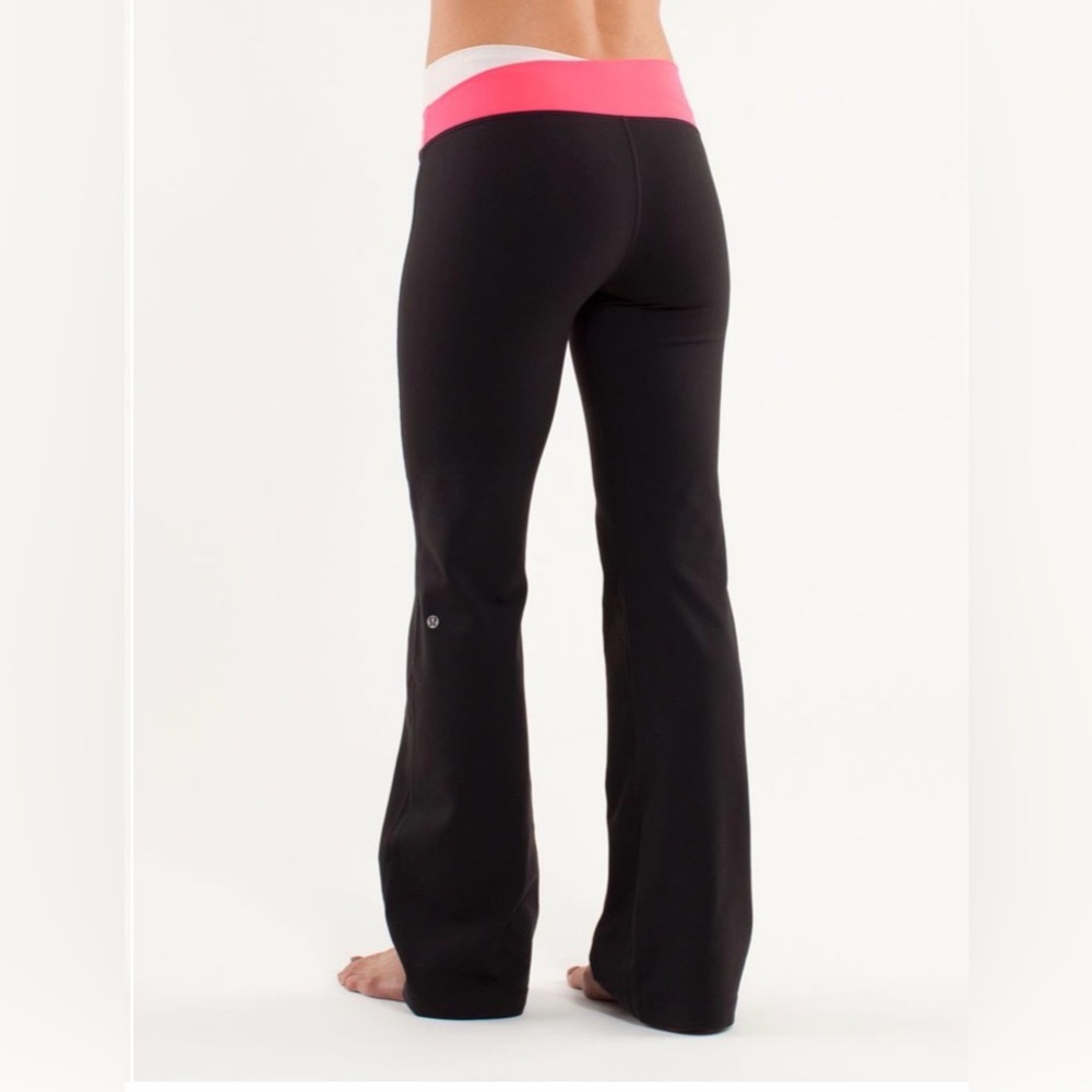 lululemon athletica Black and Pink Wide Leg Pants